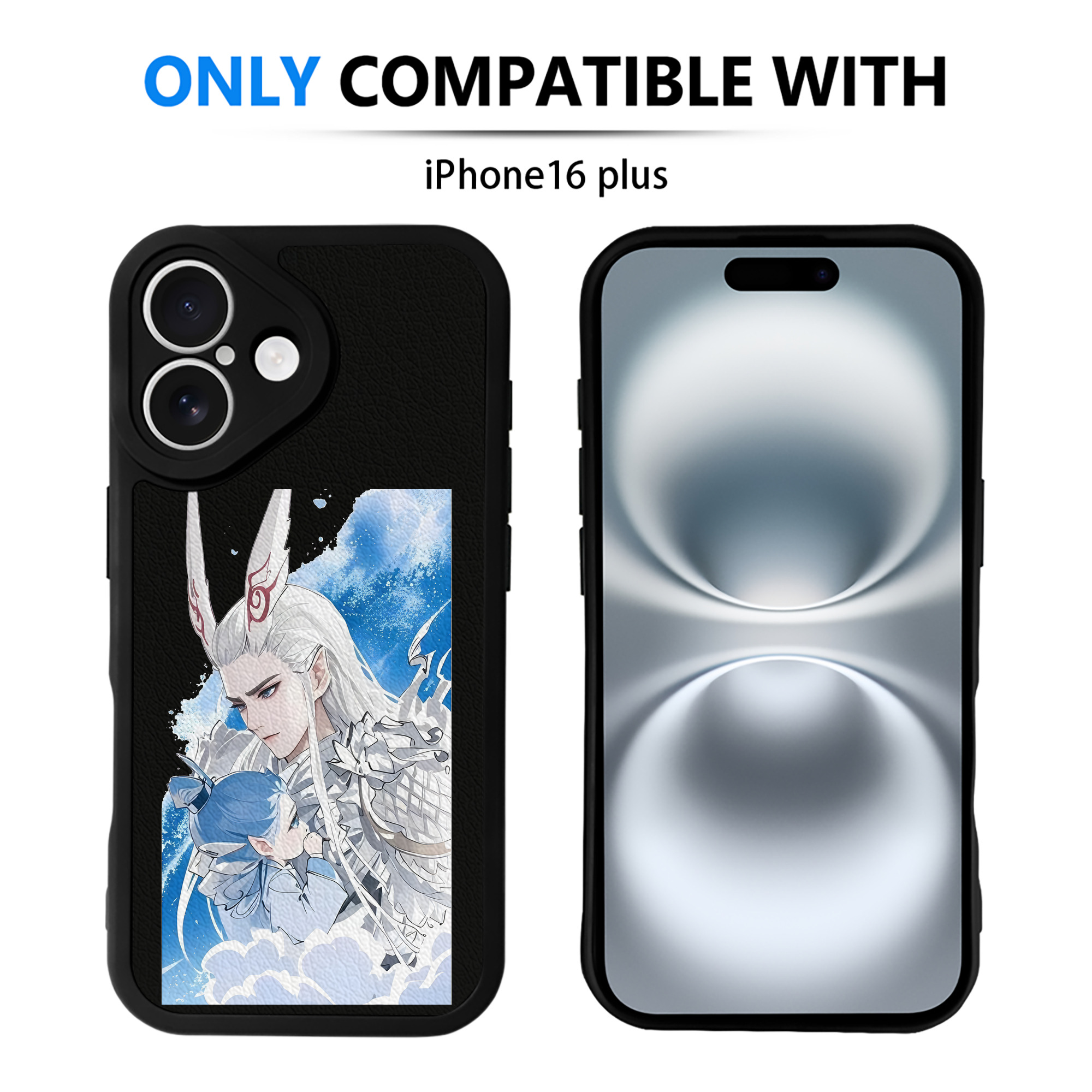 （画像用） Ne Zha 2 ナタ 魔童の大暴れ 【iPhone 16シリーズ対応】シリコンスマホケース（レザー調） 材質：シリコン